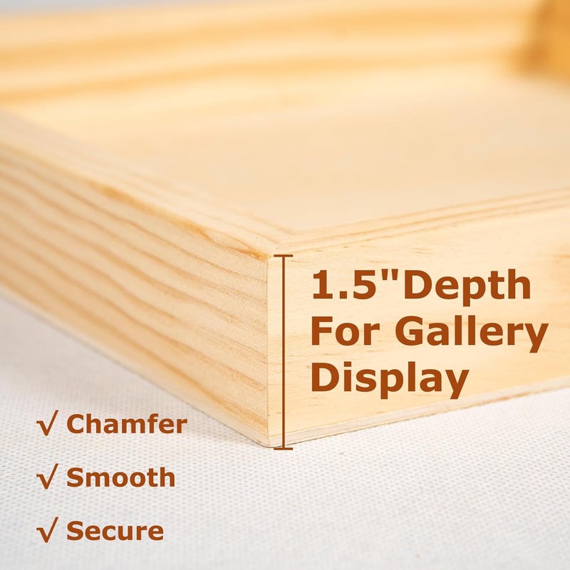 Dajar Wood Canvas Panels 11" x14'', 2 Pack – Ideal for Paint Pouring, Acrylic, Oil Painting, and Art Crafts - Image 4